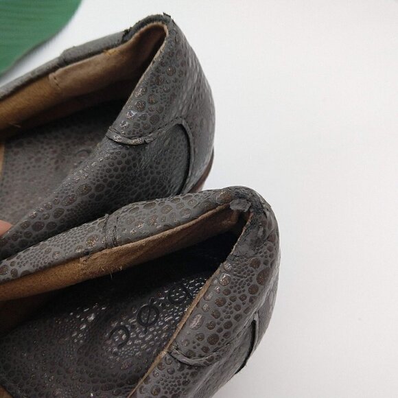Boc Born Concept Womens Silver Pebbled Slip On Clogs Mules Size 9 Comfort - Picture 8 of 11